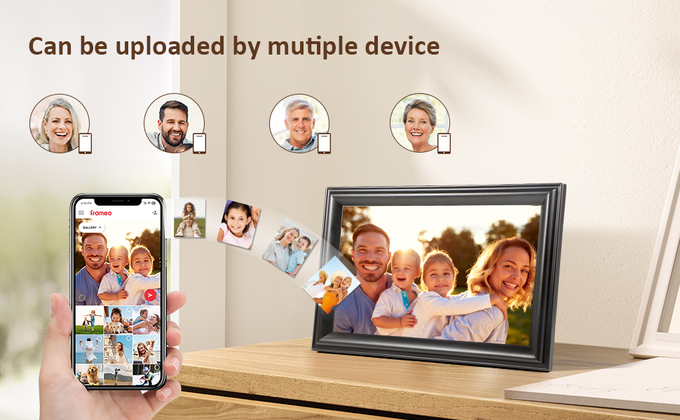 Canupdog WiFi Digital Picture Frame 10.1 Inch, 1080P IPS