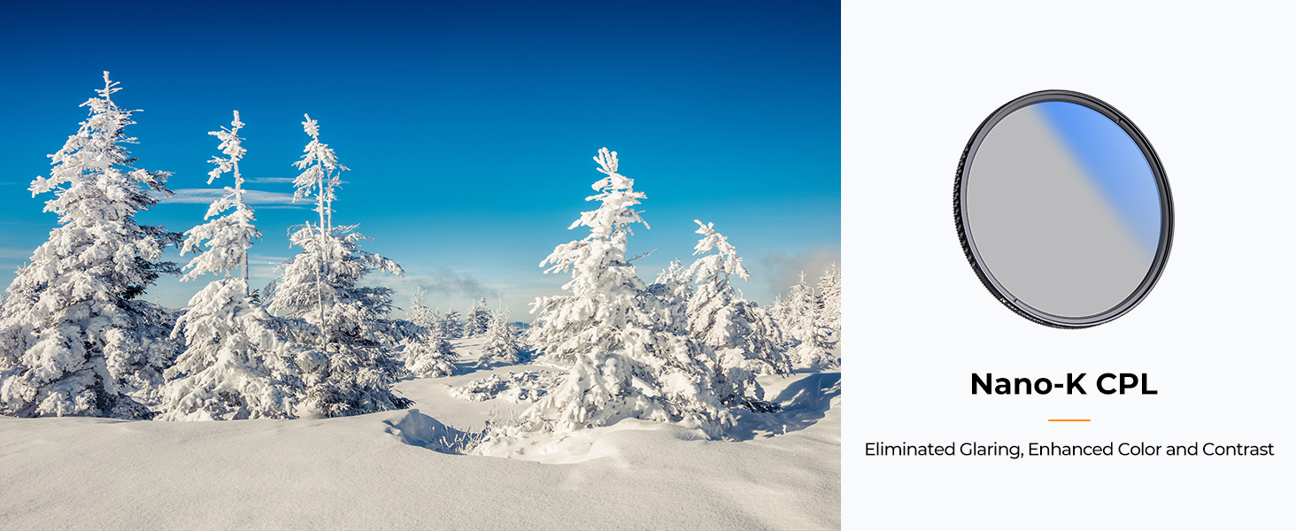 K&F Concept 82mm Circular Polarizer Glass Filter UltraSlim, 18 Multi