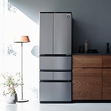 取付無料！SHARPメガフリーザースタイリッシュシルバー6ドア冷蔵庫！洗濯機 Amazon.co.jp: シャープ(SHARP) 冷蔵庫 幅65.0cm 504L SJ-GK50K