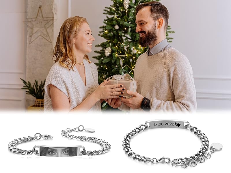 MeMeDIY Custom Eye Photo Bracelet for Men Women