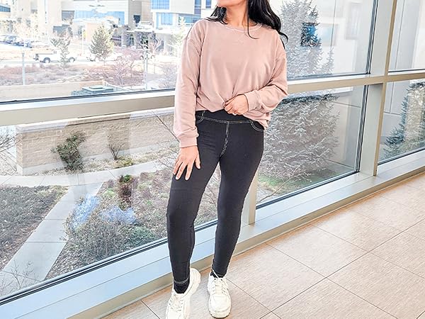 fleece lined leggings women