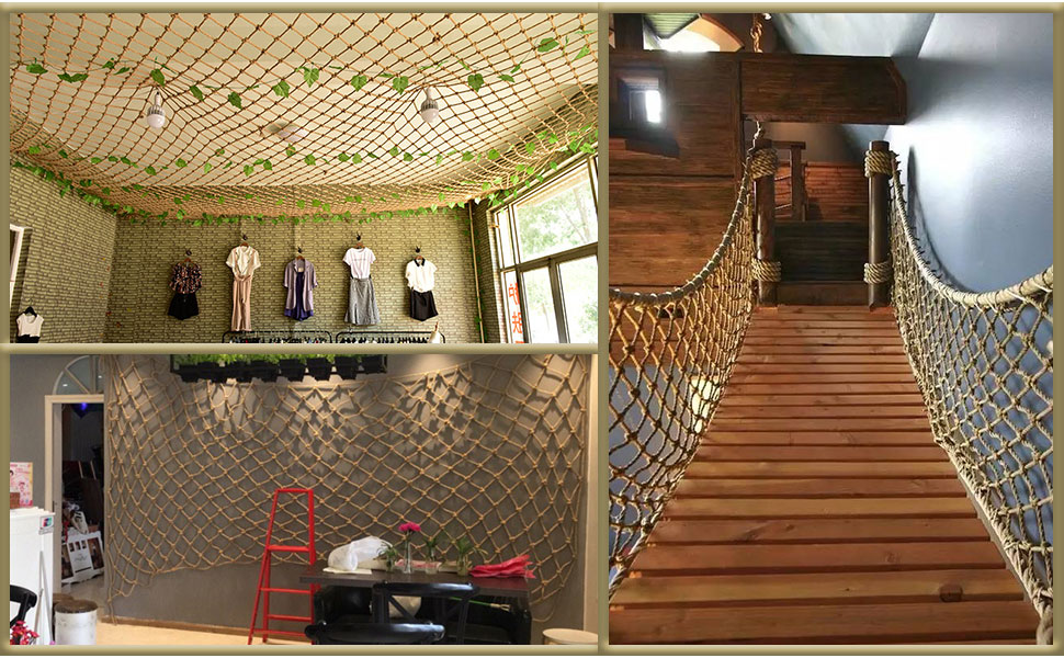 Amazon.com: AQICHEYO Natural Jute Rope Net - Heavy Duty and Versatile ...