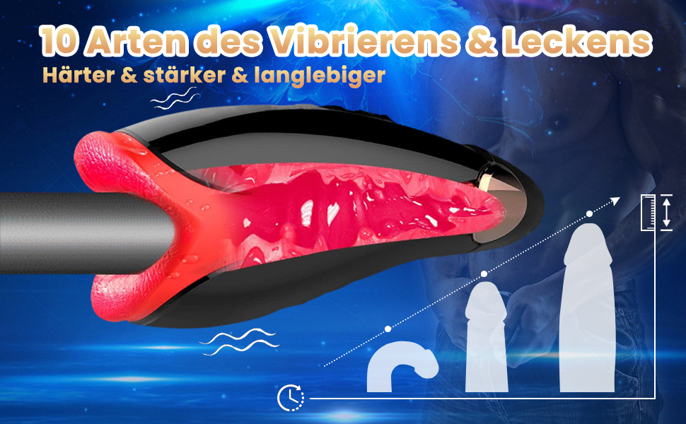 Elektrischer Masturbator Cup 10 Vibration und Heizfunktion