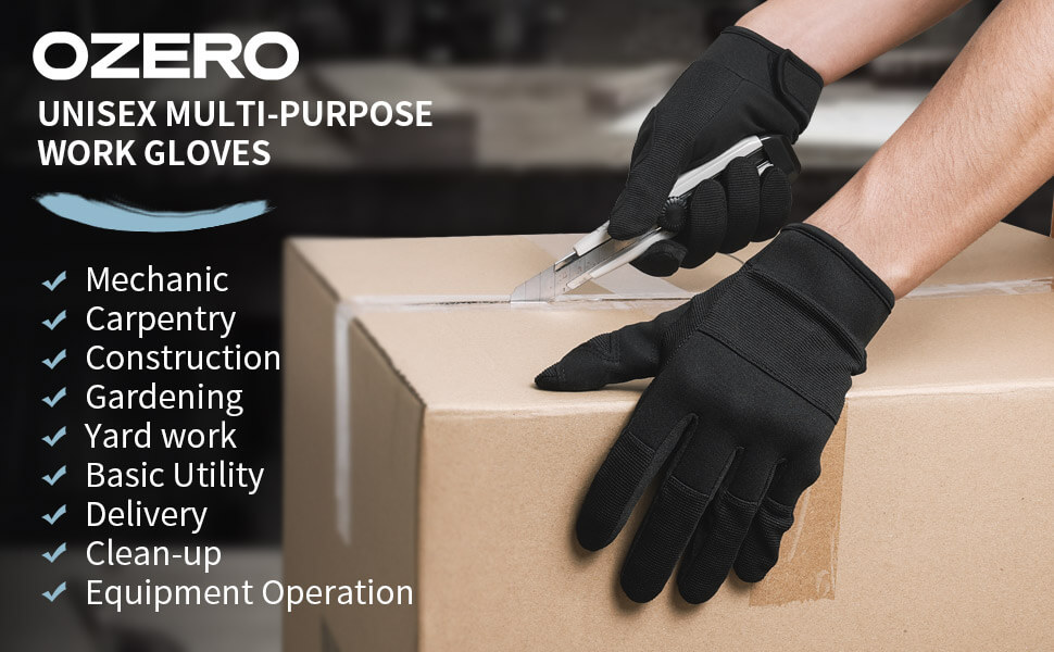 utility work gloves touchscreen anti-slip wear resistance gardening gloves for men and women