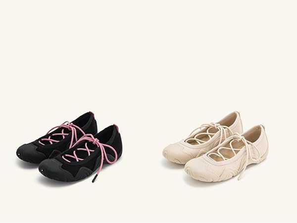 7/26までCONP 2024SS Paw Ballerina シューズ JW PEI Women's Caitlin Lace-up Ballerina Sneakers, Black, 6