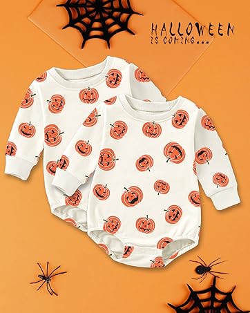 baby pumpkin onesies