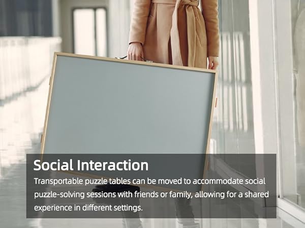 Puzzle board with handle