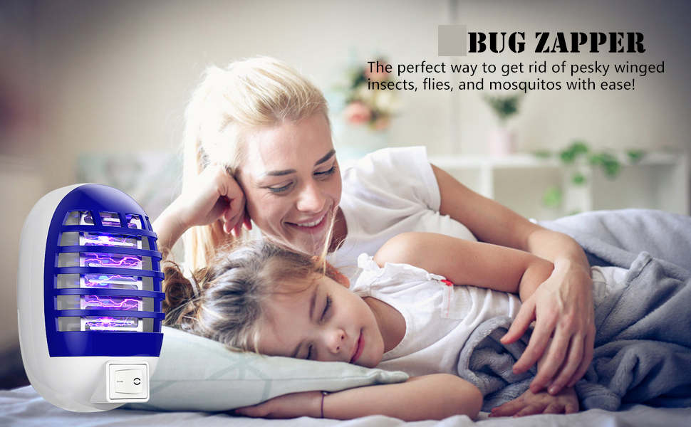 DELFINO 4 Pack Electric Bug Zapper, Plug in Mosquito Killer with UV LED