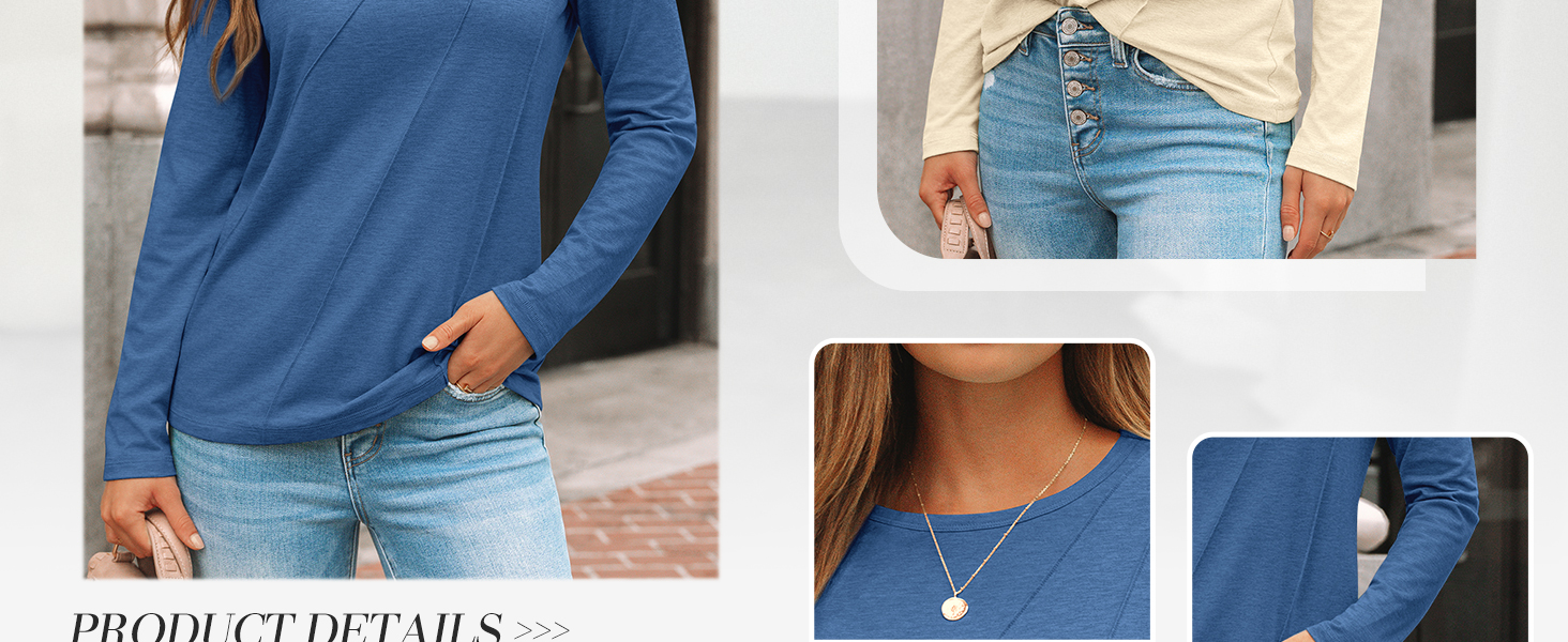 AUTOMET Womens Long Sleeve Shirts Pleated Crew Neck Casual Fall Fashion Tops Loose Fit Lightweight Girls Outfits Clothes 16 2