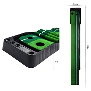 MorTime Golf Putting Green 9.8 Feet Portable Putting Mat