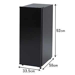 Amazon | [山善] 冷凍庫 50L 右開き YF-SU50(B) ブラック