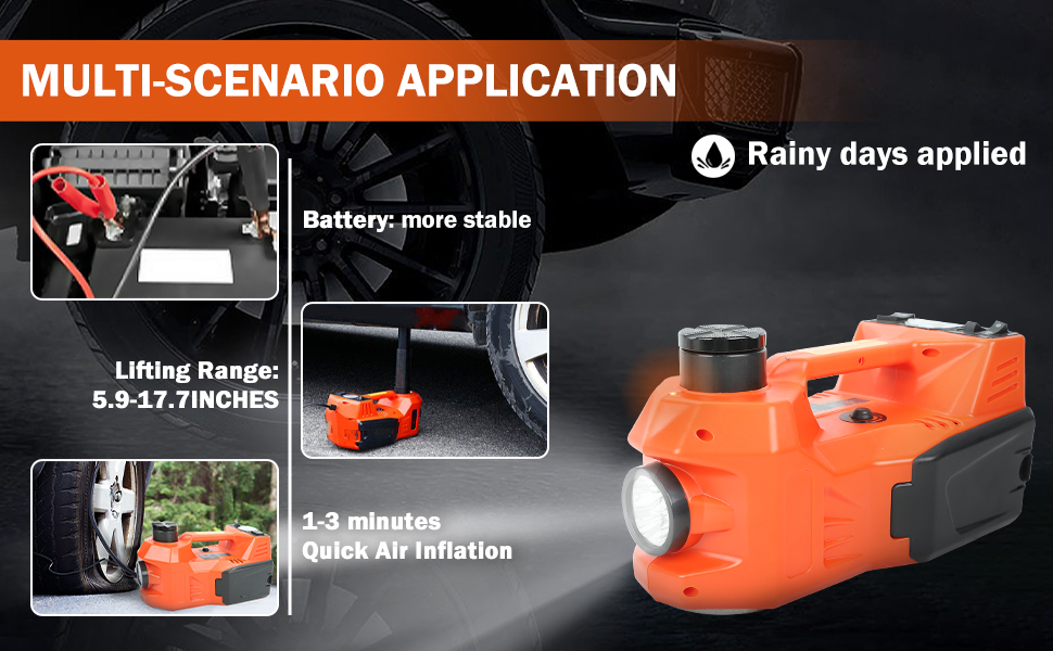 12V 5 Ton Electric Car Jack Kit, Car Jack Hydraulic with