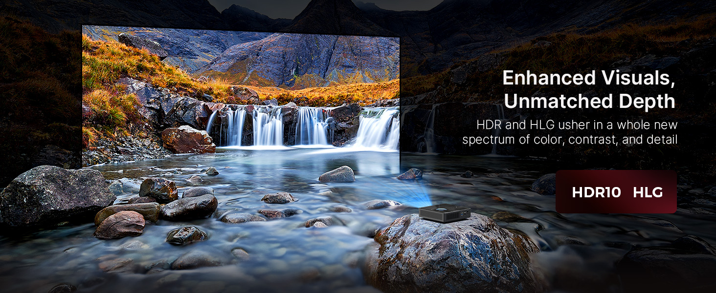 Lifelike waterfall from Nova Mini on a rock