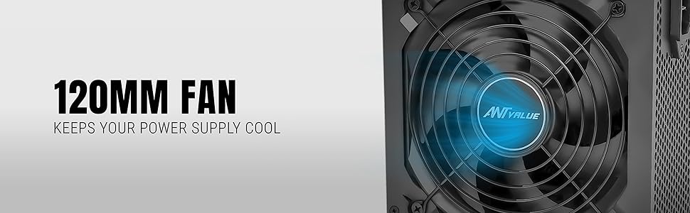 ant vale ec400 gaming psu 120mm fan