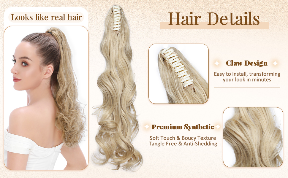 Ponytail Extensions Haarverlängerung Clip in