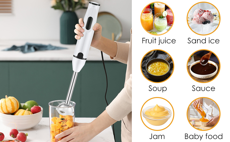 Immersion Blender Household Handheld Immersion Blender with Stainless