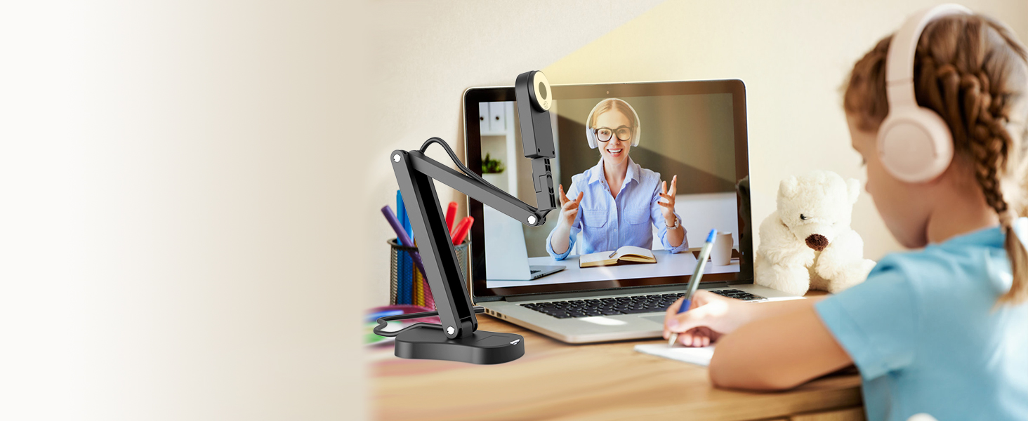 PAKOTOO 8MP USB Visualiser & Document Camera for Teacher and Classroom