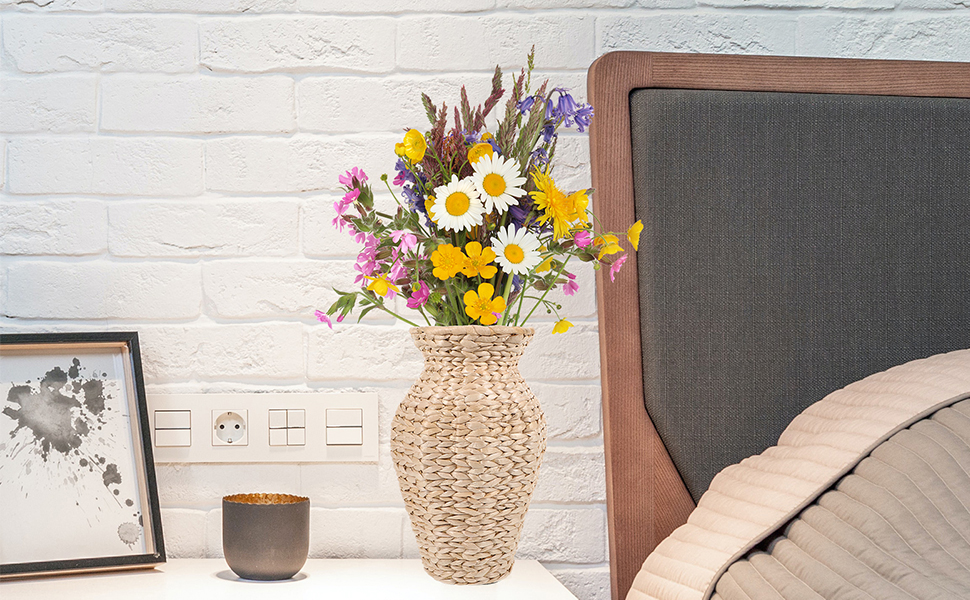 Woven Grass Flower Vase