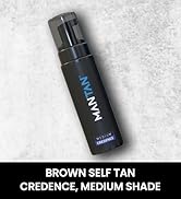 Apply MANTAN’s brown tanning mousse for a streak-free, masculine glow with a fresh scent.