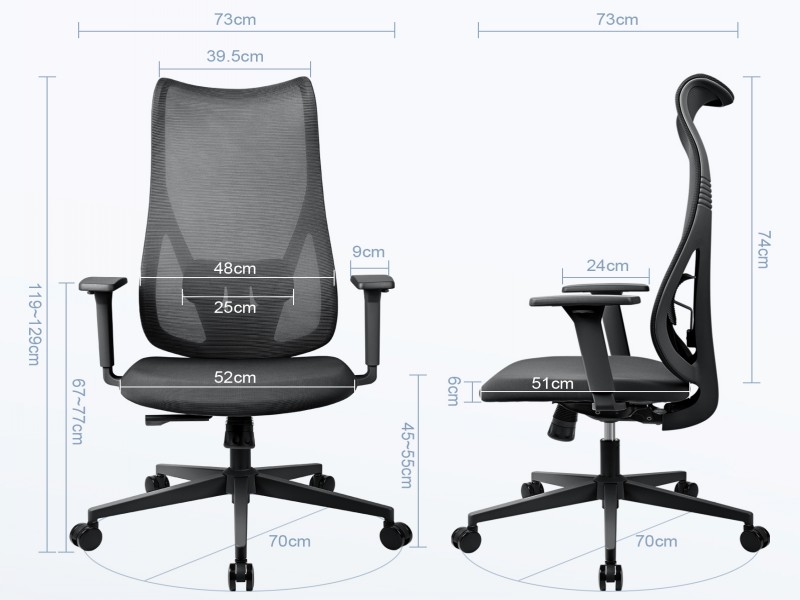 MELOKEA Ergonomic Office Chair, High Back Executive Desk Chairs with
