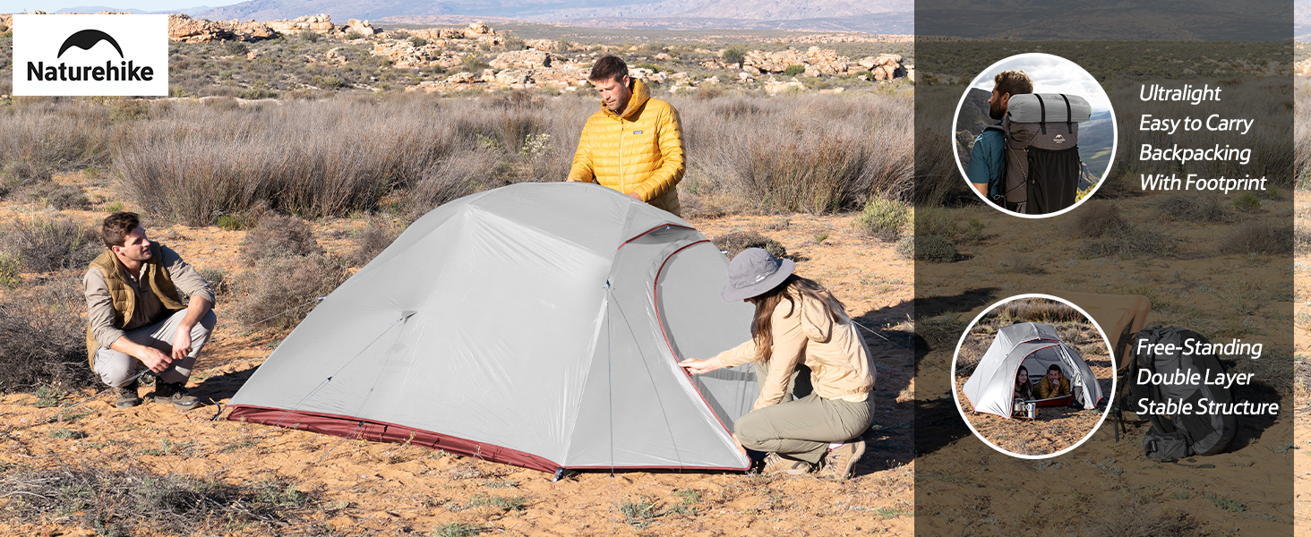 Naturehike Camping Ultralight Cloud Up 3Person Tent