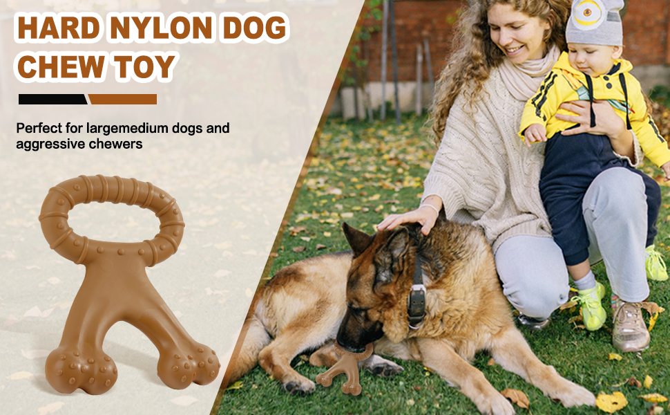 Pet Supplies VIWIK Dog Chew Toys for Aggressive Chewers, Sturdy Dog Chew Bones for Large