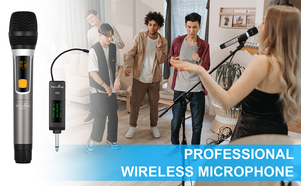 MicrocKing Wireless Microphone Wireless Microphone System Dynamic