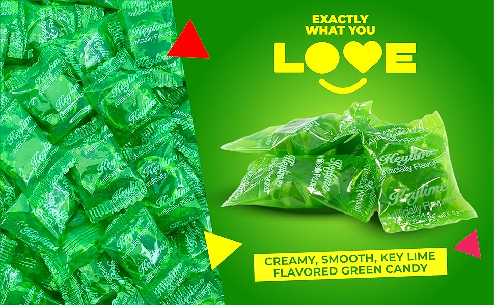 Key Lime Discs Hard Candy, Individually Wrapped (1 Pound Bag Approx. 90 Count
