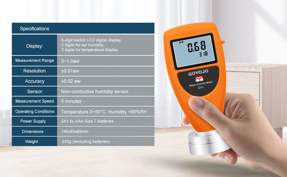 Water Activity Meter Smart Food Water Activity Tester for Jerky Dried