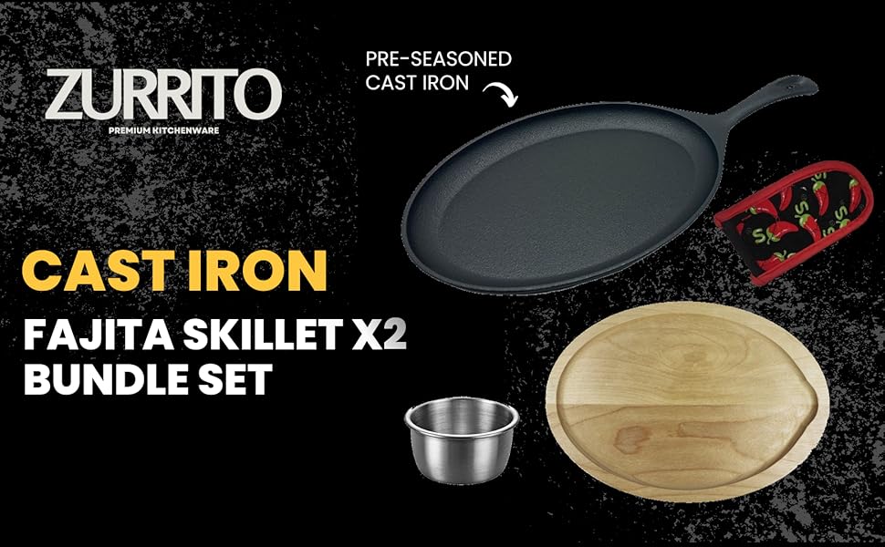 Fajita Skillet x2 Bundle Set