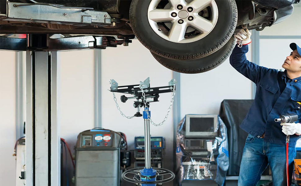 Dual Adjust Transmission Jack Adapter Fit for 1660lbs/0.75T