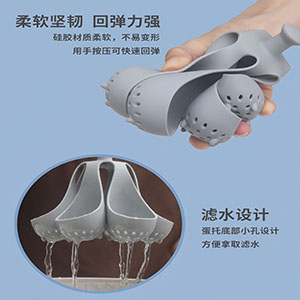 Soft silicone, non-deforming, reusable