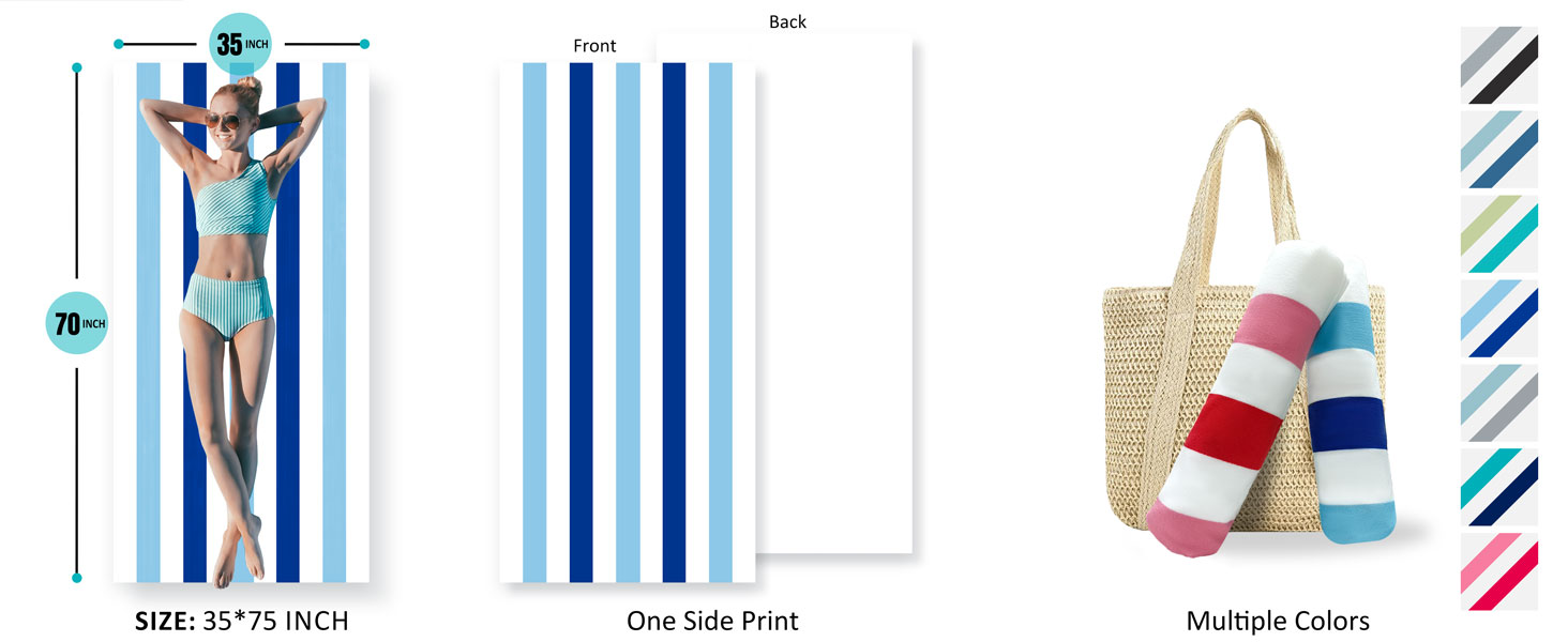 beach towel pattern one side microfiber beach towel pool towels