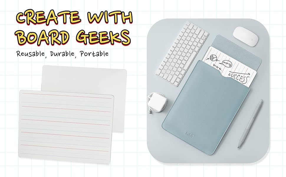 Board Geeks 25 Pack Dry Erase Lapboards 9 inch by 12 inch Large