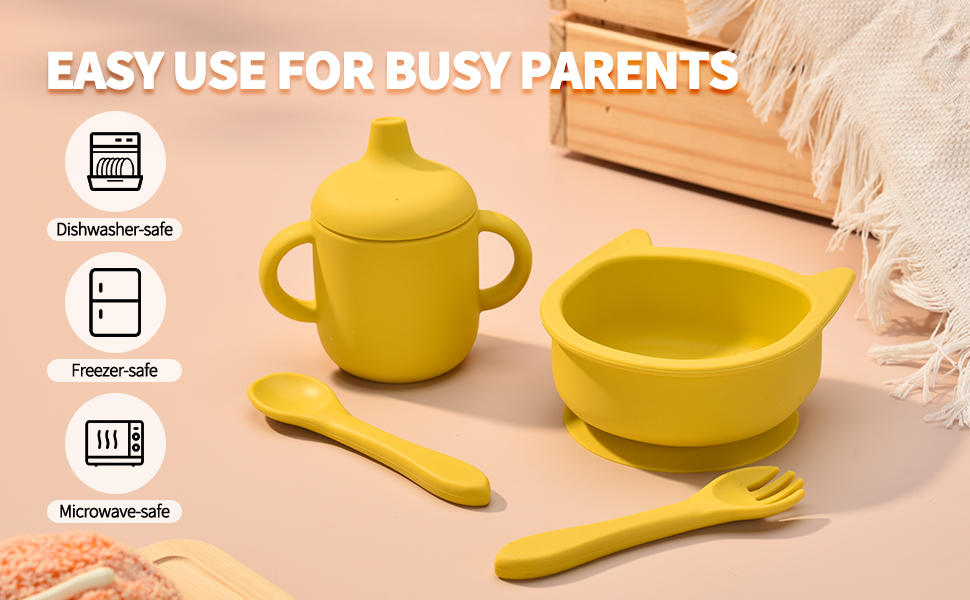 Silicone baby tableware1