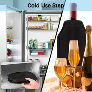 Wine Cooler Sleeve, Wine Bottle Gel Cooler Sleeve Freezer Chiller, Long Lasting Keep Wine Cool