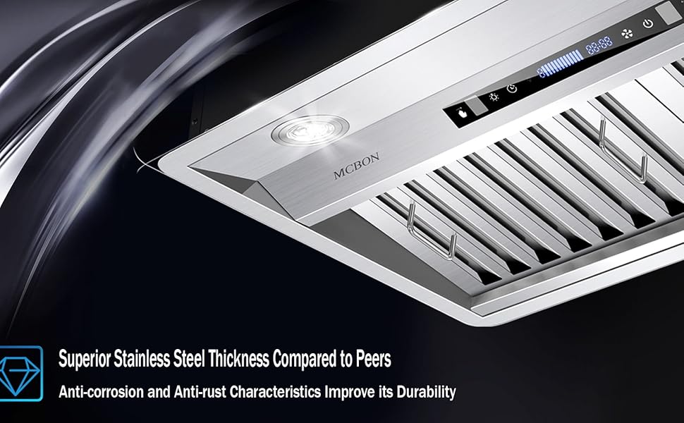 MCBON Range Hood Insert 30 inch, 950 CFM Range Hood Insert