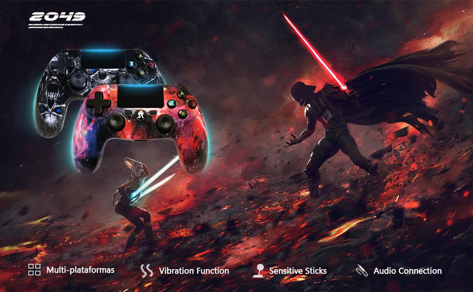 Amazon Com Ps4 Controller Wireless Orion Nebula Series Dual Vibration High Performance Gaming Controller For Playstation 4 Pro Slim Pc Legendary Edition Electronics