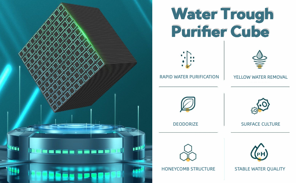 1pc Water Trough Purifier Cube EcoAquarium Filter, Horse