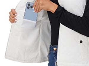 Fuinloth Women's Quilted Vest, Stand Collar Lightweight Zip Fuinloth Women's Quilted Vest, Stand Collar Lightweight Zip