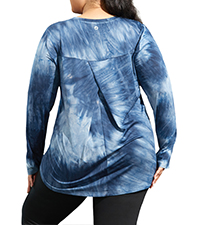 blue tie dye shirt thumb hole long sleeve shirts for women thumb hole shirts plus size