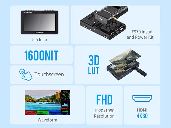 Amazon.com : FEELWORLD F5 Prox 5.5 Inch 1600nit High Bright DSLR