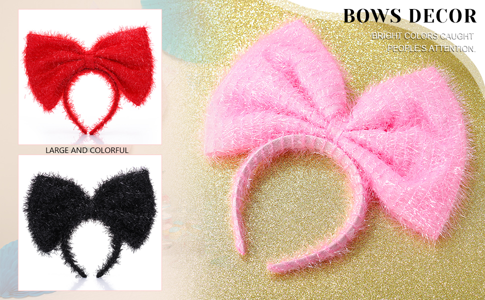 Multicolor bow hair accessories for women