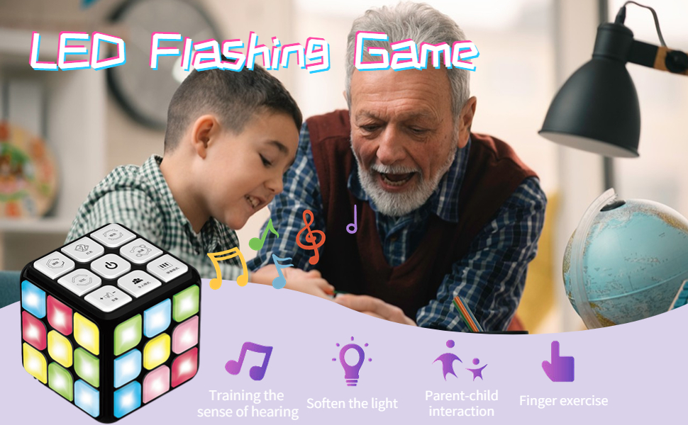 LED Flashing Game Brain Memory Games, Handheld Game Gift