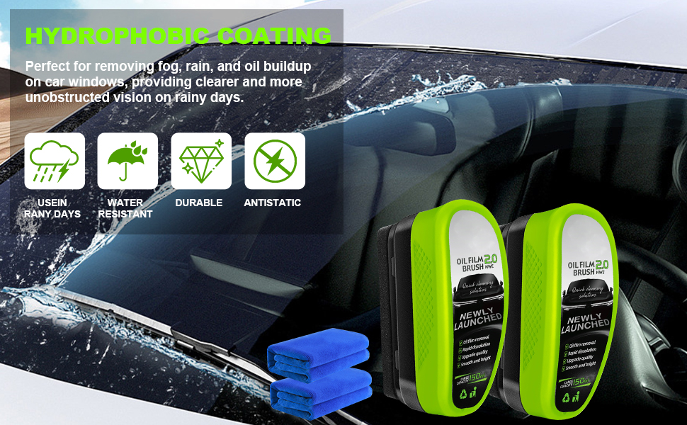oil film cleaning brush for car windows