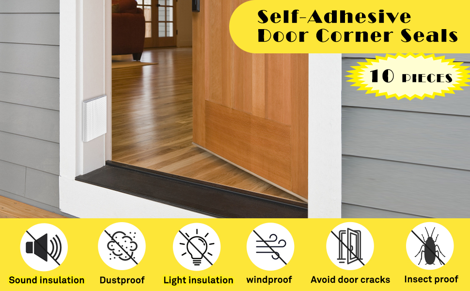 Door Corner Seals Exterior Door jamb Frame Seal Wedge Draft Stopper