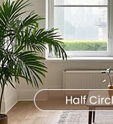 Grandekor Half Circle Arch Window Shade Blackout 36" X 72" No Drill Honeycomb Blinds for Kitchen ...