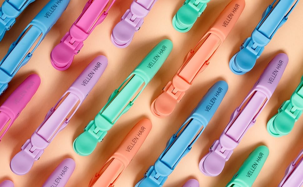 Vellen Hair Alligator Clips 6 Pack for sectioning, Hair