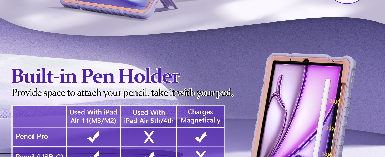 ipad air 11inch case with pencil holder