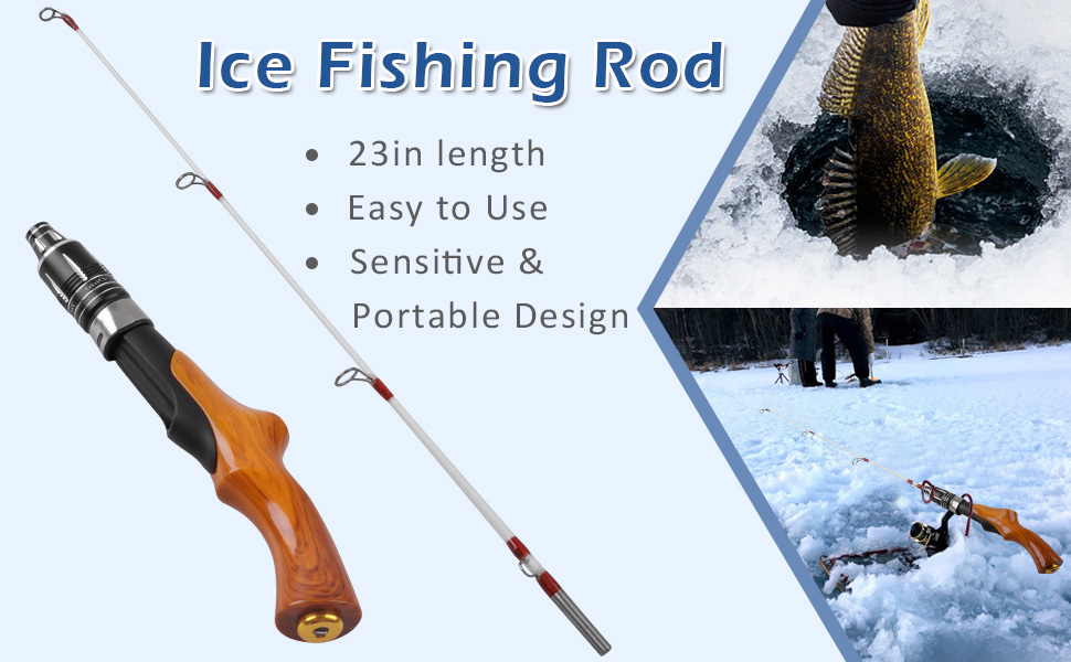 Ice Fishing Rod Sensitive Ice Spinning Rod 23inch Ultralight Ice Fishing Pole